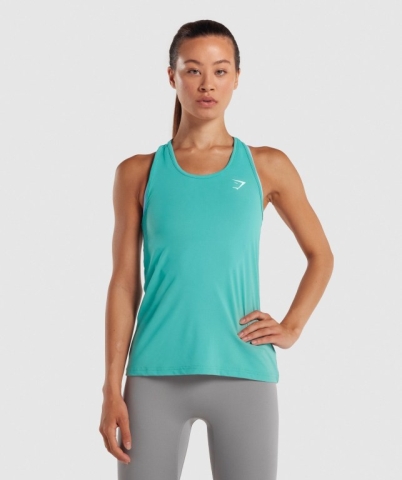 Gymshark Training Women's Tank Tops Turquoise | UAE-54PQID