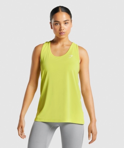 Gymshark Training Women's Tank Tops Yellow | UAE-86ODNF