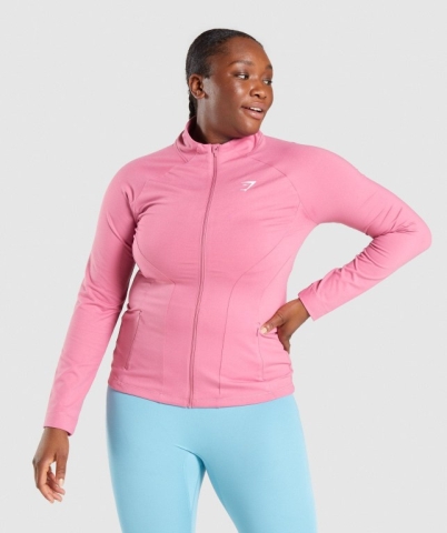 Gymshark Training Zip Up Women's Jackets Pink | UAE-18AREJ