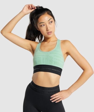 Gymshark Vision Women's Sports Bra Green | UAE-31UNFA