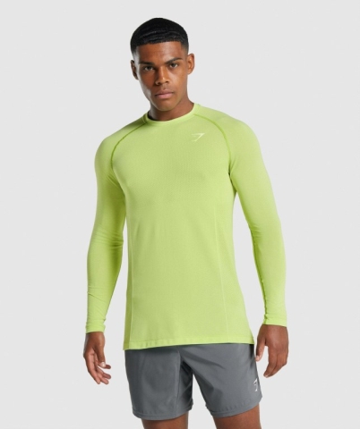 Gymshark Vital Light Seamless Men's T Shirts Yellow | UAE-73QLYV