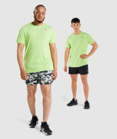 Gymshark Vital Men's T Shirts Green | UAE-85AFZP