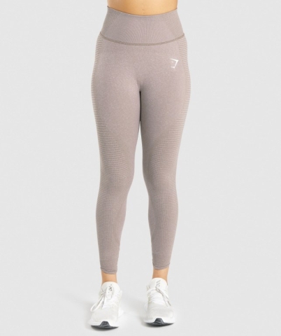 Gymshark Vital Rise Seamless High Waisted Women's Leggings Grey Brown | UAE-78UNQM