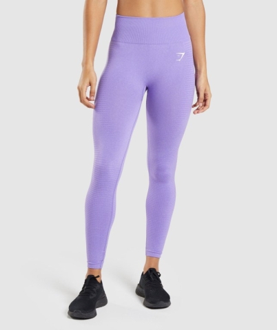 Gymshark Vital Seamless 2.0 High Waisted Women's Leggings Light Purple | UAE-12JRFZ