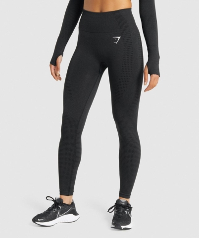 Gymshark Vital Seamless 2.0 High Waisted Women's Leggings Black | UAE-12KXYR