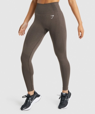 Gymshark Vital Seamless 2.0 High Waisted Women's Leggings Brown | UAE-24BYDC