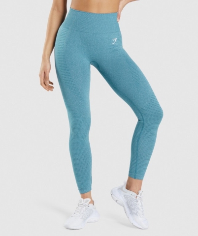 Gymshark Vital Seamless 2.0 High Waisted Women's Leggings Turquoise | UAE-60WINK