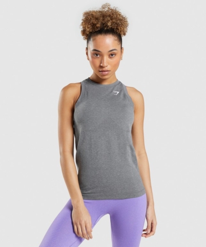 Gymshark Vital Seamless 2.0 Light Women's Tank Tops Grey | UAE-87AEKC