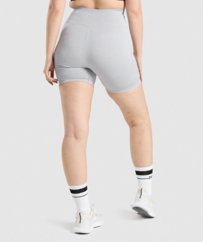 Gymshark Vital Seamless 2.0 Women's Shorts Light Grey | UAE-05UEDA