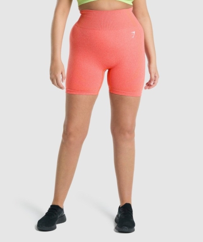 Gymshark Vital Seamless 2.0 Women's Shorts Orange | UAE-13ZTFE