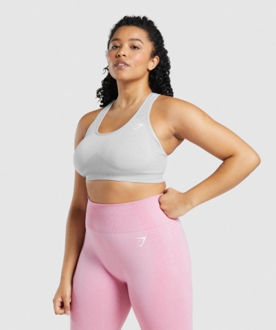 Gymshark Vital Seamless 2.0 Women's Sports Bra Light Grey | UAE-34TBHQ