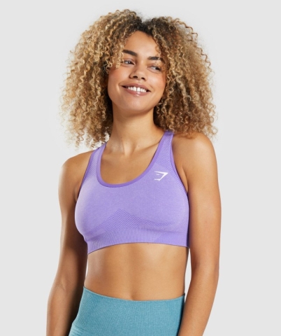 Gymshark Vital Seamless 2.0 Women's Sports Bra Light Purple | UAE-63RDVJ