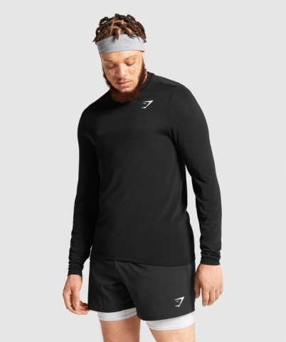 Gymshark Vital Seamless Men's T Shirts Black | UAE-58RVOE