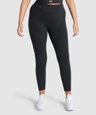 Gymshark Whitney High Rise High Waisted Women's Leggings Black | UAE-27XBPO