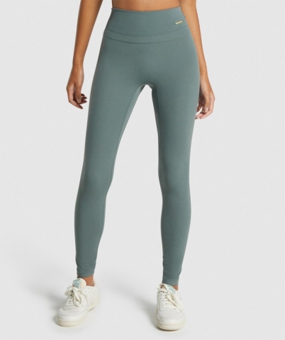 Gymshark Whitney High Rise High Waisted Women's Leggings Green | UAE-50YAQS