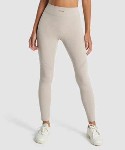 Gymshark Whitney Mesh High Waisted Women's Leggings White | UAE-90FSEZ