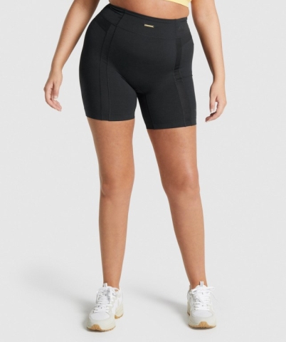 Gymshark Whitney Mesh Women's Shorts Black | UAE-85HBTI