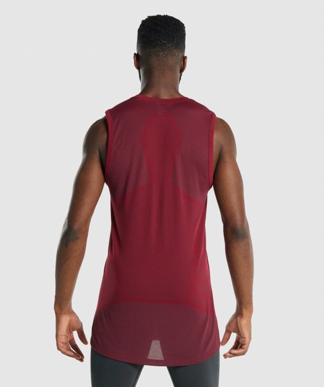 Gymshark 315 Men's Tank Tops Burgundy | UAE-21GBUQ