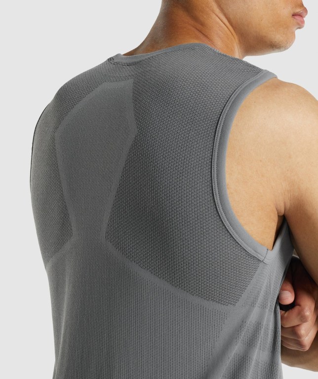 Gymshark 315 Men's Tank Tops Grey | UAE-74WXCQ