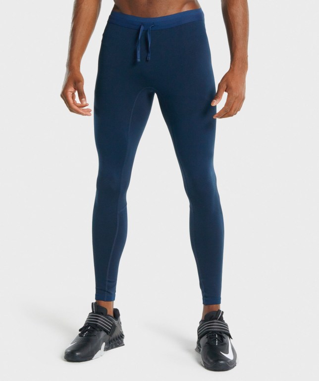 Gymshark 315 Tights Men\'s Joggers Navy | UAE-19HQOL