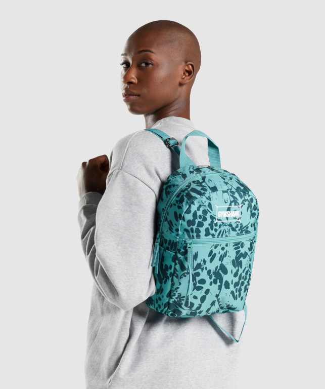 Gymshark Adapt Animal Graphic Mini Lifestyle Women's Bags & Backpacks Turquoise | UAE-15WIXV