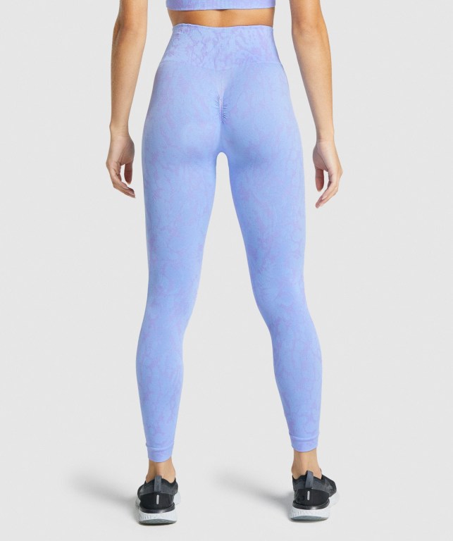 Gymshark Adapt Animal Seamless High Waisted Women's Leggings Light Blue | UAE-82IROD