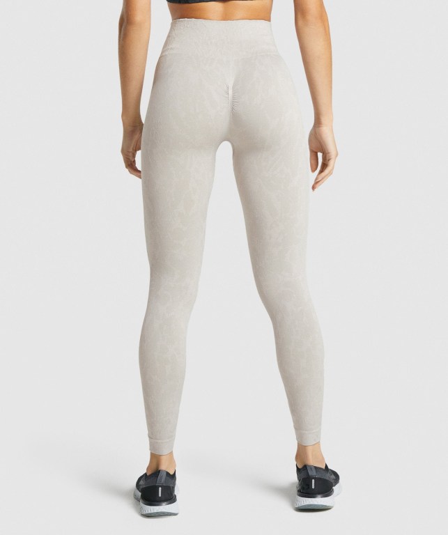 Gymshark Adapt Animal Seamless High Waisted Women's Leggings Grey | UAE-97IMPL