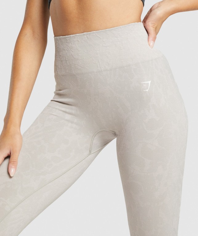 Gymshark Adapt Animal Seamless High Waisted Women's Leggings Grey | UAE-97IMPL