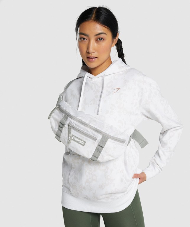 Gymshark Adapt Animal Sling Women's Bags & Backpacks White / Cream | UAE-41CNBQ