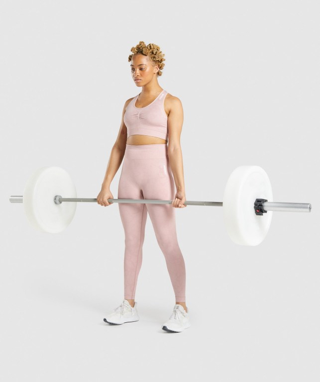 Gymshark Adapt Camo Seamless High Waisted Women's Leggings Light Pink | UAE-30VEFR