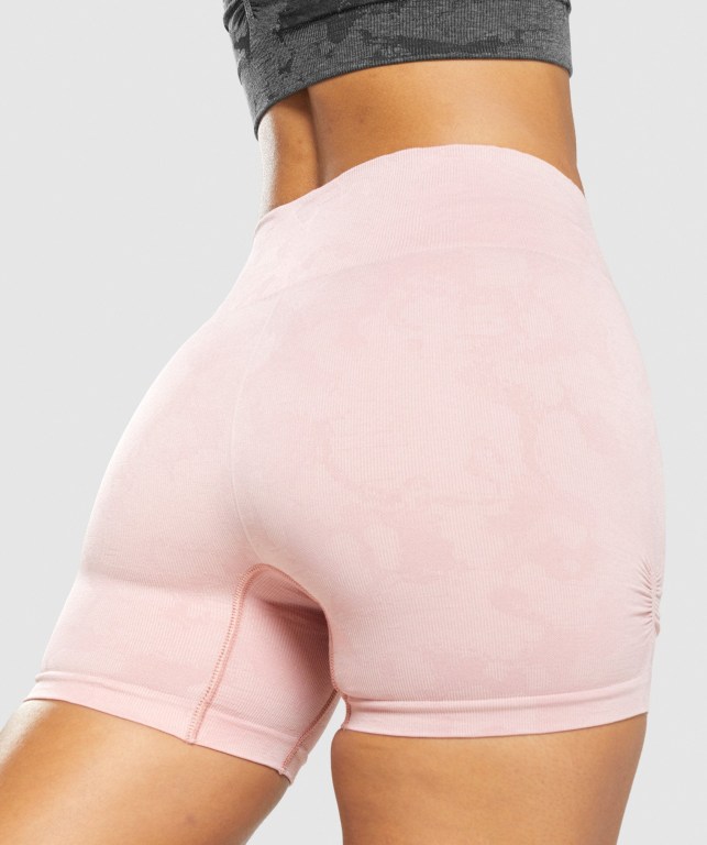 Gymshark Adapt Camo Seamless Women's Shorts Light Pink | UAE-47JDIO