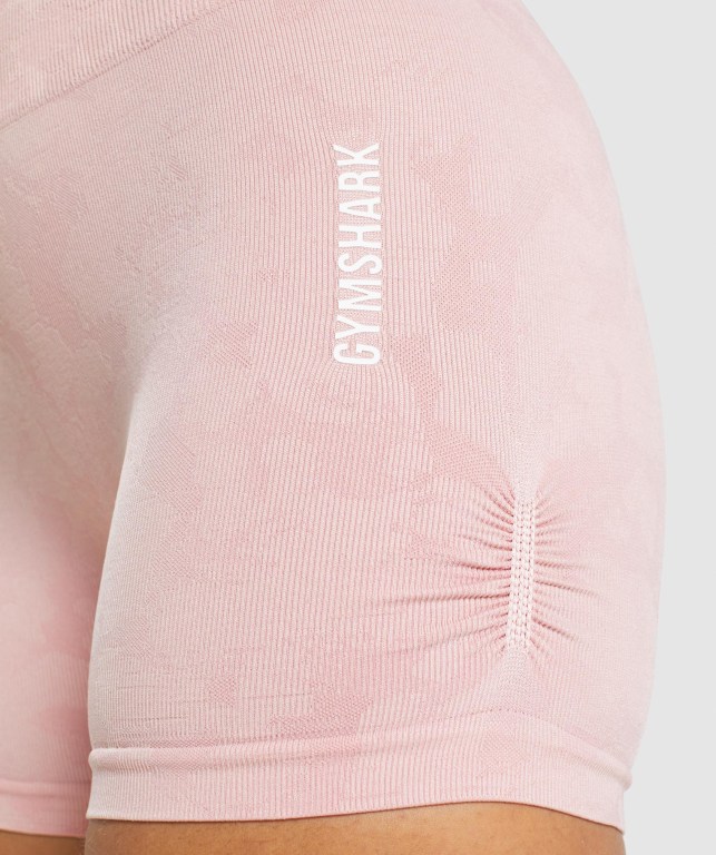 Gymshark Adapt Camo Seamless Women's Shorts Light Pink | UAE-47JDIO