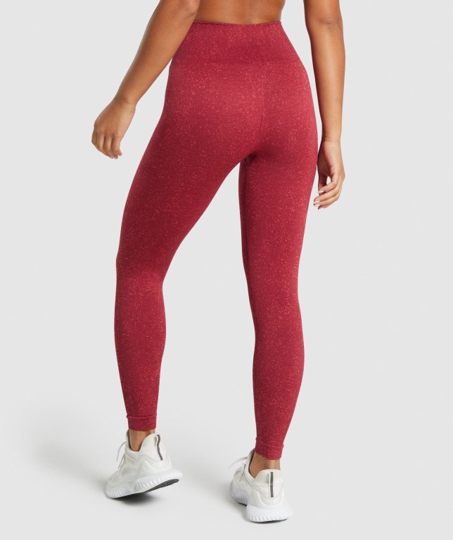 Gymshark Adapt Fleck Seamless High Waisted Women's Leggings Burgundy | UAE-02CYRO