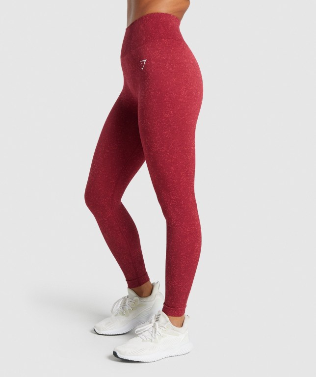 Gymshark Adapt Fleck Seamless High Waisted Women's Leggings Burgundy | UAE-02CYRO