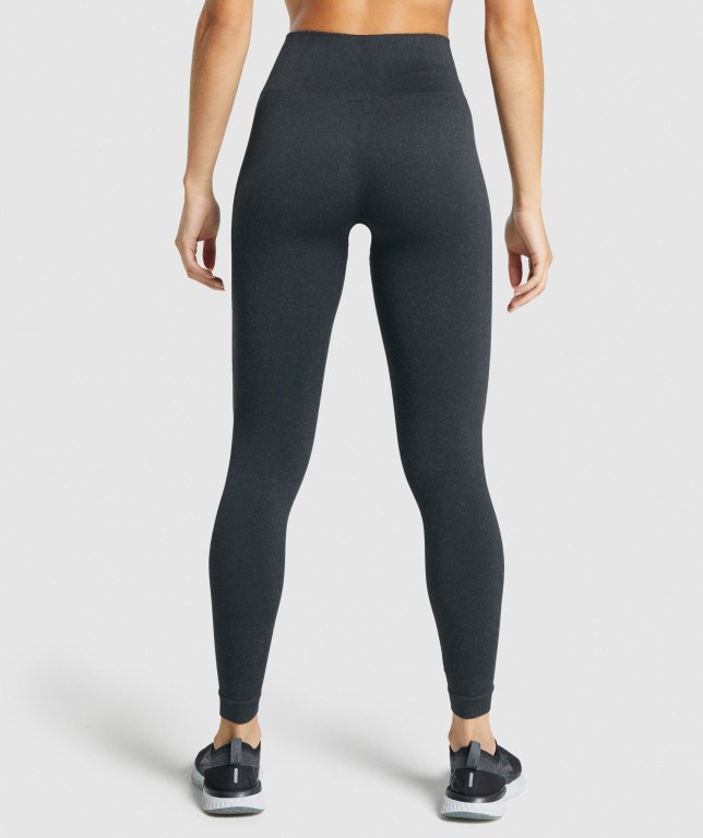 Gymshark Adapt Fleck Seamless High Waisted Women's Leggings Black | UAE-62EMBJ