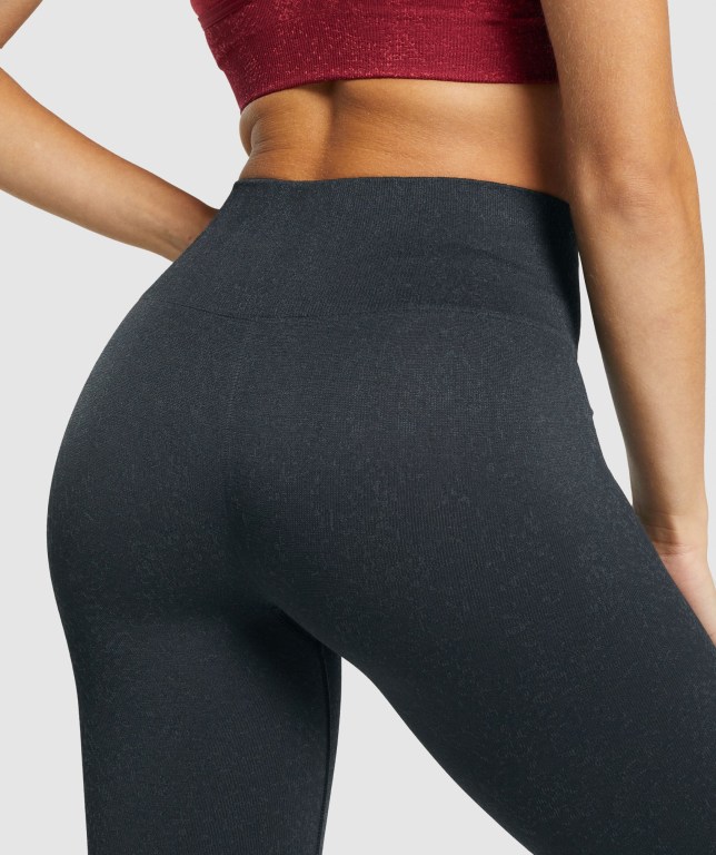 Gymshark Adapt Fleck Seamless High Waisted Women's Leggings Black | UAE-62EMBJ