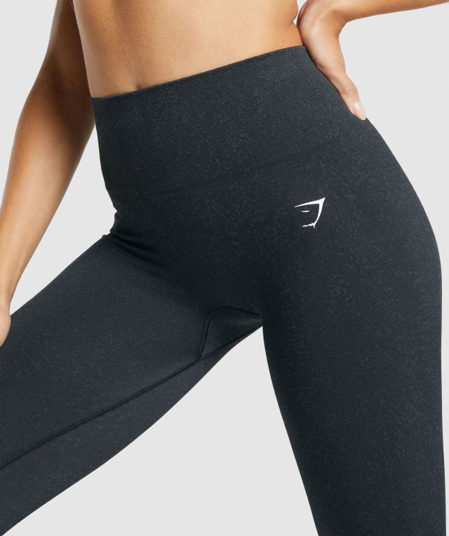 Gymshark Adapt Fleck Seamless High Waisted Women's Leggings Black | UAE-62EMBJ