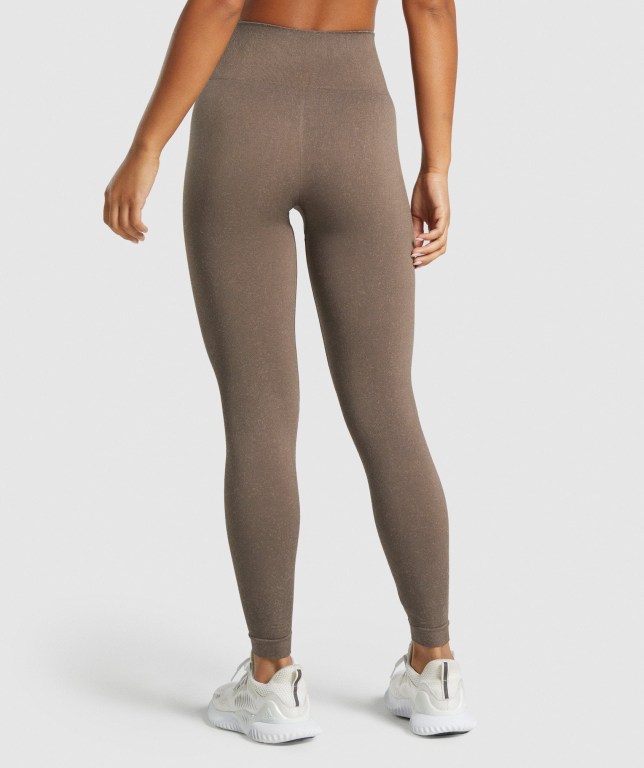 Gymshark Adapt Fleck Seamless High Waisted Women's Leggings Brown | UAE-78UFWS