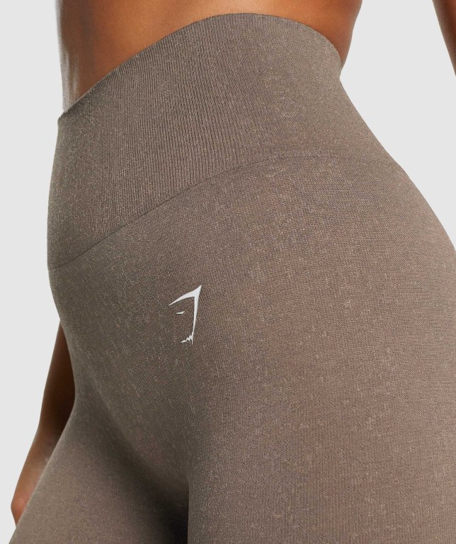 Gymshark Adapt Fleck Seamless High Waisted Women's Leggings Brown | UAE-78UFWS