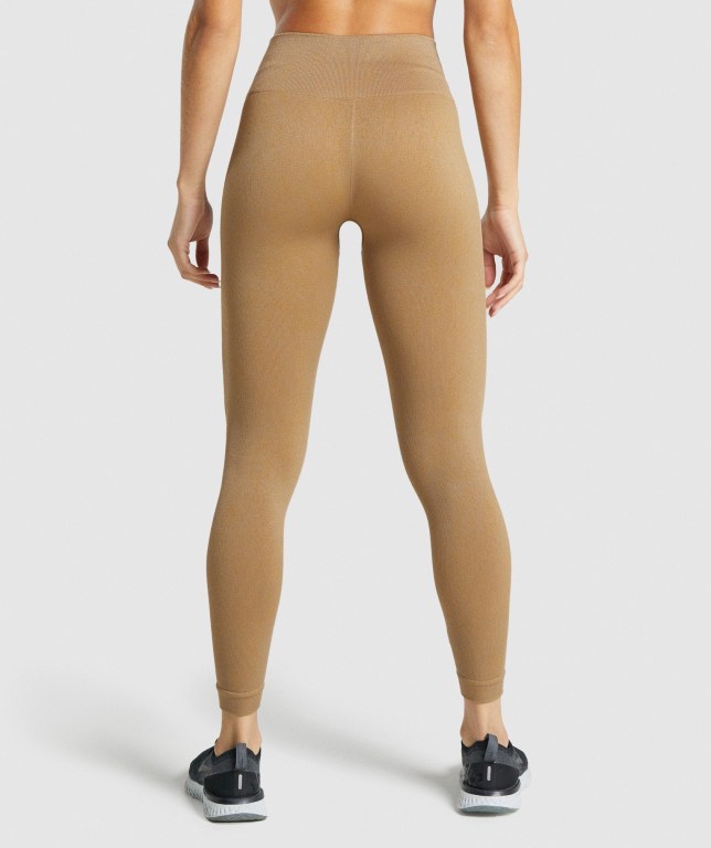 Gymshark Adapt Fleck Seamless High Waisted Women's Leggings Light Brown | UAE-80GUAF