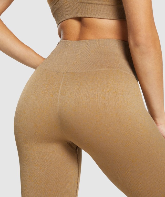 Gymshark Adapt Fleck Seamless High Waisted Women's Leggings Light Brown | UAE-80GUAF