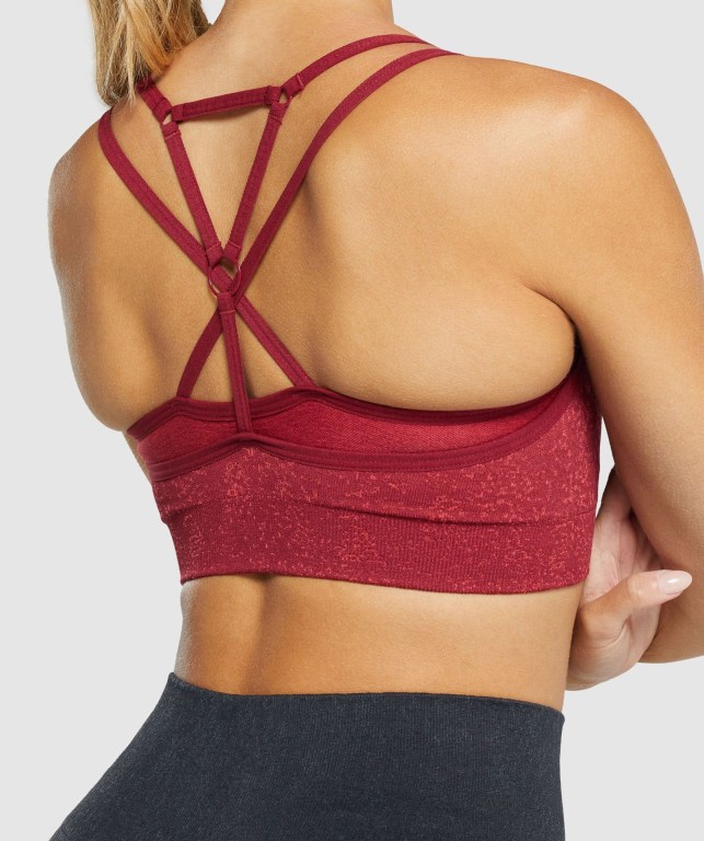 Gymshark Adapt Fleck Seamless Women's Sports Bra Burgundy | UAE-50JPSH