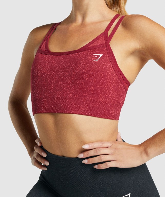 Gymshark Adapt Fleck Seamless Women's Sports Bra Burgundy | UAE-50JPSH