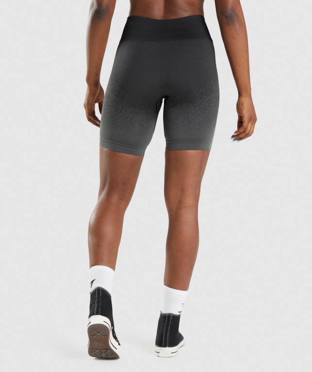 Gymshark Adapt Ombre Seamless Cycling Women's Shorts Black / Grey | UAE-31VSUP