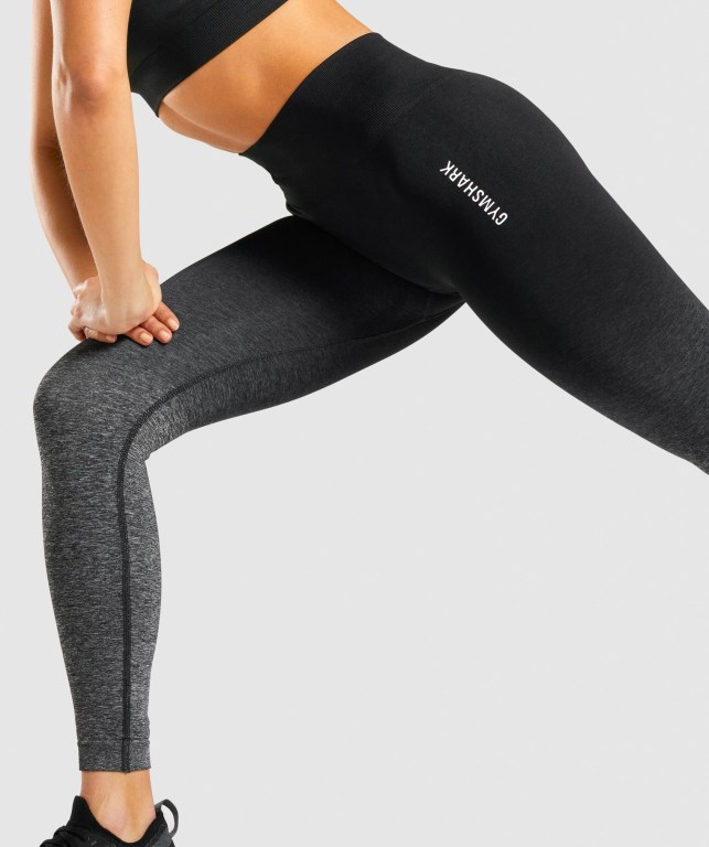 Gymshark Adapt Ombre Seamless High Waisted Women's Leggings Black / Black | UAE-36XEZG