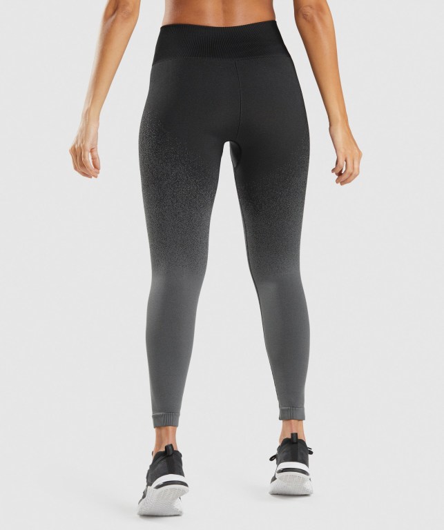 Gymshark Adapt Ombre Seamless High Waisted Women's Leggings Black / Grey | UAE-54RLMD