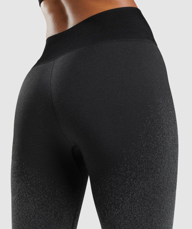 Gymshark Adapt Ombre Seamless High Waisted Women's Leggings Black / Grey | UAE-54RLMD