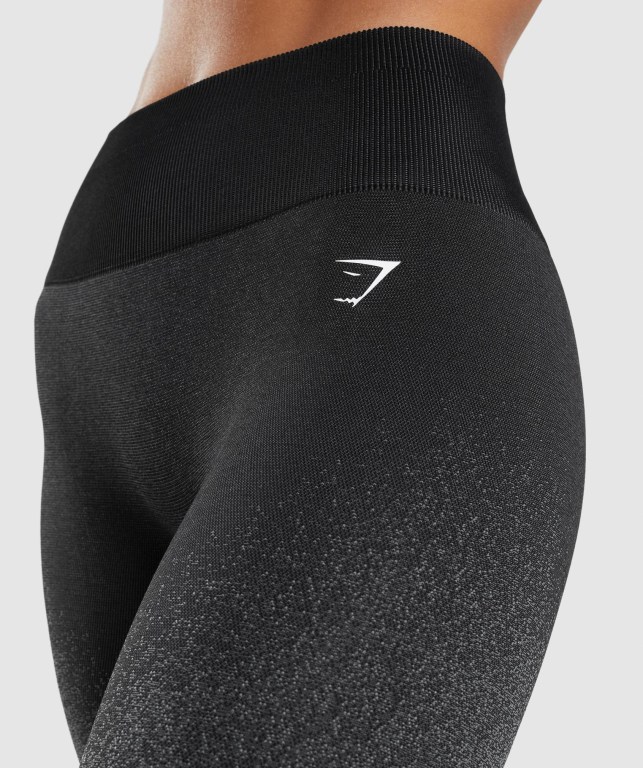 Gymshark Adapt Ombre Seamless High Waisted Women's Leggings Black / Grey | UAE-54RLMD