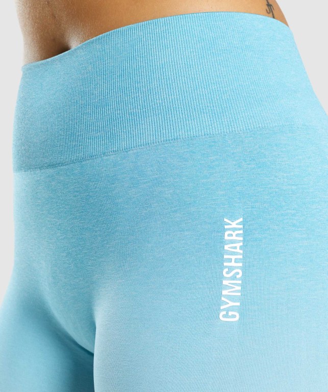 Gymshark Adapt Ombre Seamless Women's Shorts Light Blue / Light Blue | UAE-02LRYM