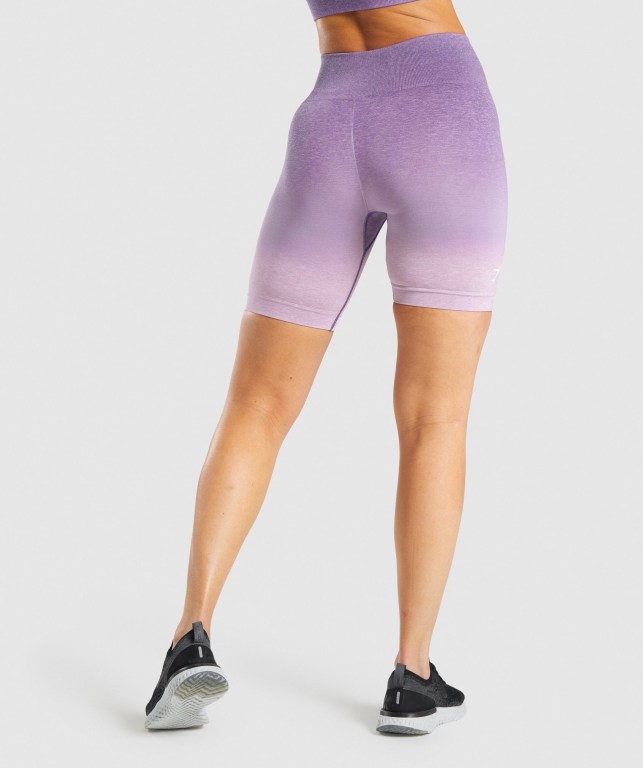 Gymshark Adapt Ombre Seamless Women's Shorts Light Purple / Purple | UAE-27RFPE